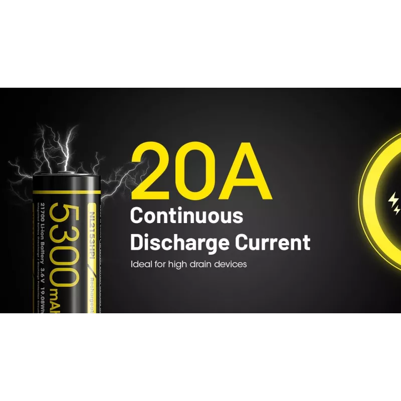 BATERIJA ĮKRAUNAMA LI-ION 3,6V/NL2153HPI(5300MAH) NITECORE