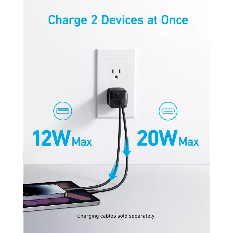 Įkroviklis Anker 323 Universal Juoda AC Indoor