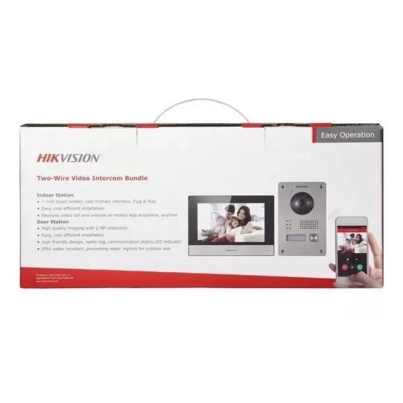 Vaizdo domofonas Hikvision HD-VIS-02 su 7 colių spalvotu ekranu ir Wi‑Fi palaikymu