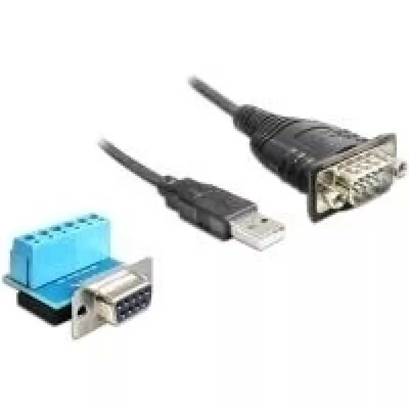 Nuosekliojo ryšio kabelis DeLOCK 62406 USB Type-A DB-9 Juodas 0,82 m
