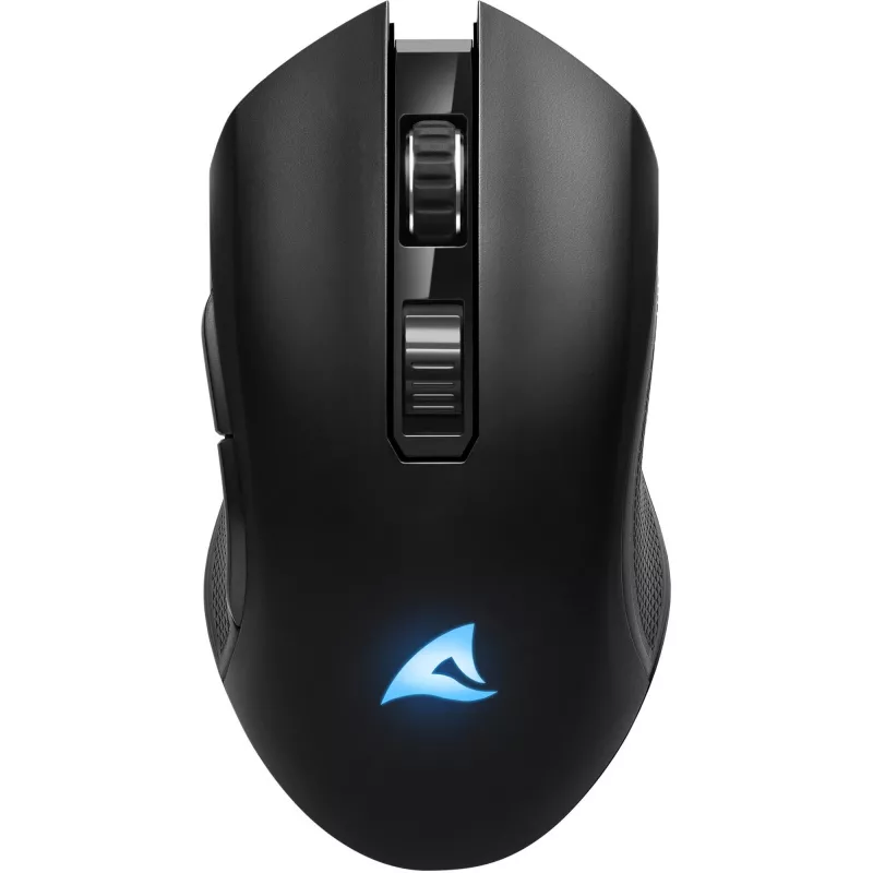 Lošimų ausinės Sharkoon SKILLER SGM30W (juodos) — belaidės, ant ausų, įmontuotas mikrofonas