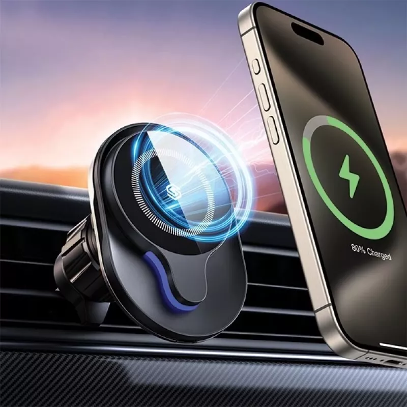 Automobilio laikiklis MagSafe 15W indukcinis juodas