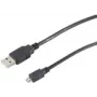 USB laidas S/CONN 77185-HQ 5 m USB 2.0 A į Micro-USB B juodas