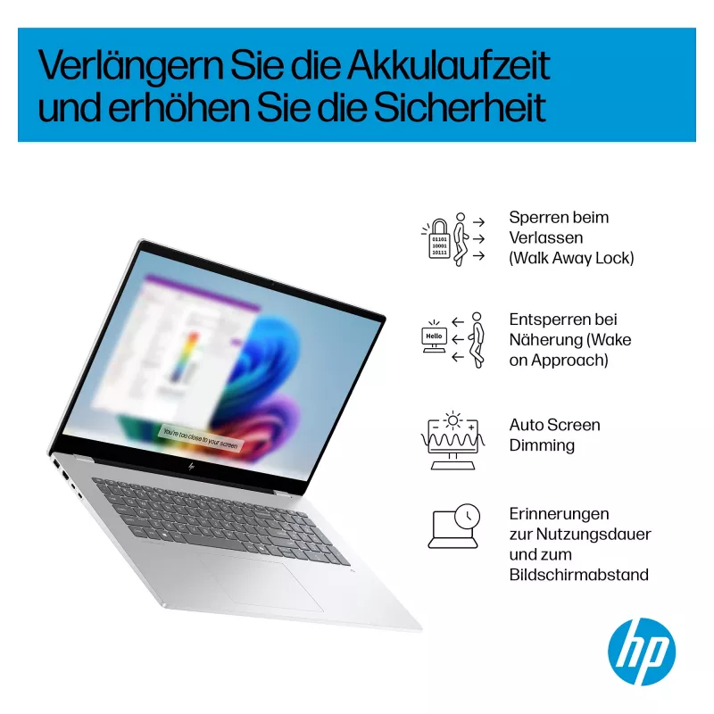 HP OmniBook 7 17-dc0076ng Nešiojamasis kompiuteris 43,9 cm (17,3) 1920x1080 - Intel Core Ultra 7 258V - 1TB SSD - HDMI/Thunderbolt - Windows 11 Pro - Sidabrinis (CV1J8EA#ABD)