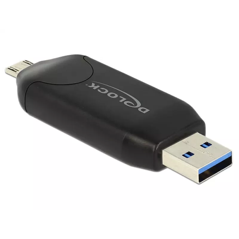 Kortelių skaitytuvas DeLOCK 91734 USB/Micro-USB juodas