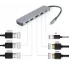Gembird A-CM-COMBO3-03 USB Type-C 3-in-1 kelių prievadų adapteris (Hub + HDMI + PD)