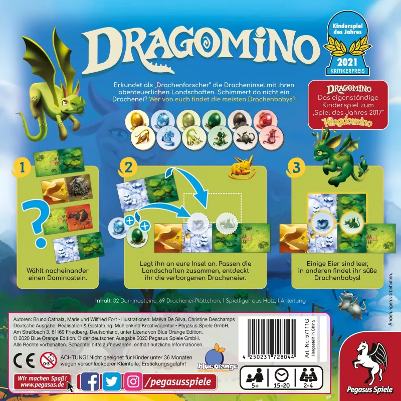 Dragomino, stalo žaidimas, 2021 m. vaikų metų žaidimas