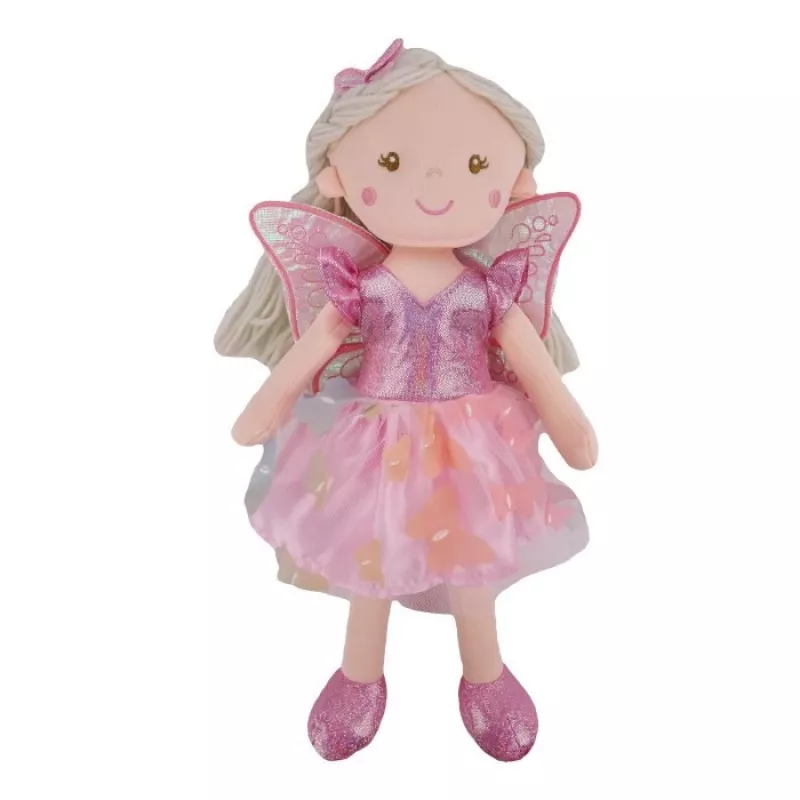 TULILO Kalina skudurinė lėlė 38 cm — minkšto audinio žaislinė lėlė vaikams