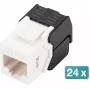 Digitus CAT 6 Keystone Jack neekranuotas 24 vienetai Plokščias Juoda Balta RJ-45