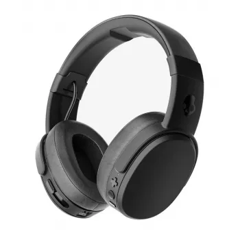 Ausinės Skullcandy Crusher Wireless — juodos, binauralinės, aplink ausis, Bluetooth ir 3,5 mm, sulankstomos, 40 val. baterija