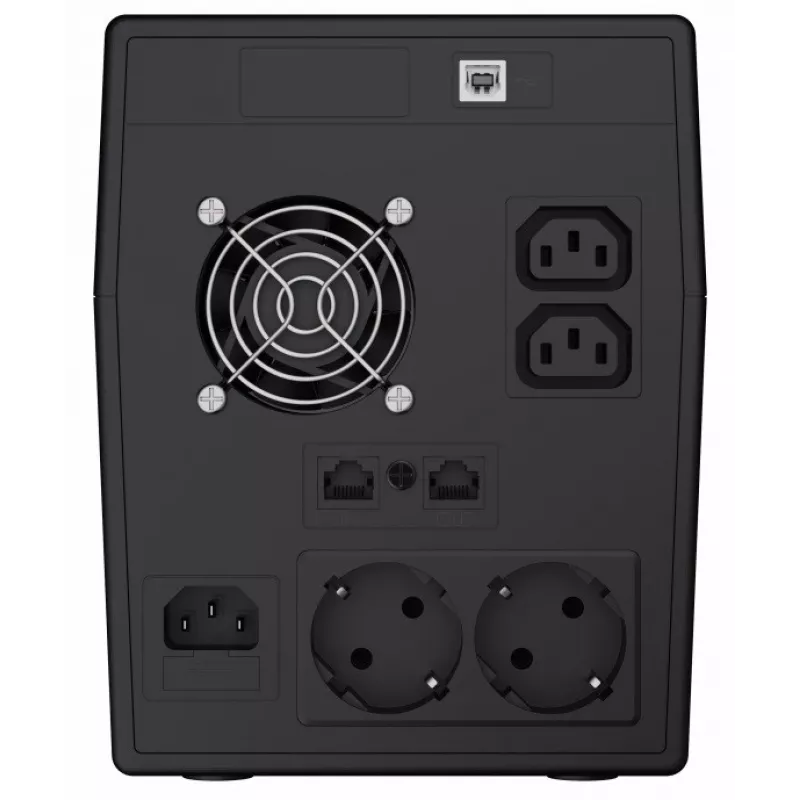 Nepertraukiamo maitinimo šaltinis Green Cell UPS09 — Line-Interactive 3 kVA / 1400 W, 230 V, LCD, bokštinis, 5 F tipo lizdai