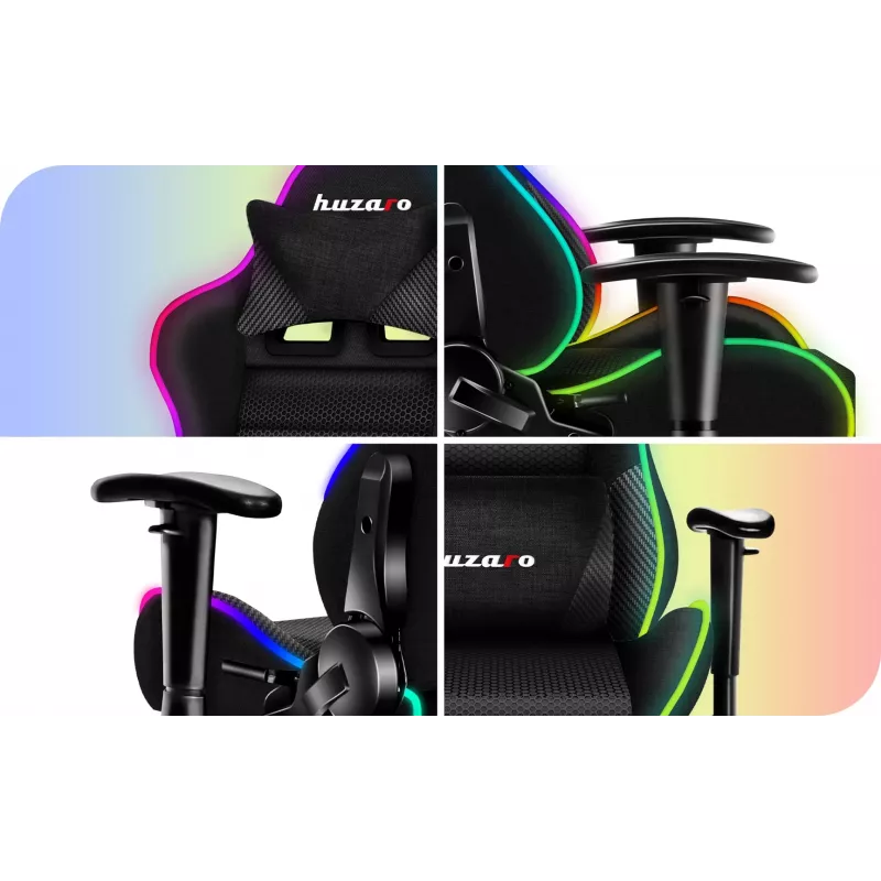 Žaidimų kėdė vaikams Huzaro Ranger 6.0 RGB Mesh