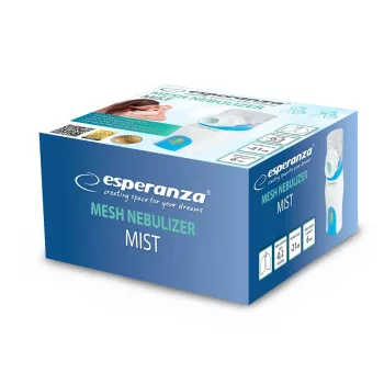 Nešiojamasis inhaliatorius ESPERANZA ECN005 — kompaktiškas kišeninis purkštuvas, 0.2 ml/min., 21 dB, USB, 2×AA