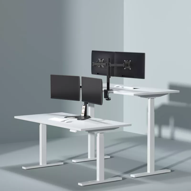 Monitoriaus sieninis laikiklis SBOX LCD-352/2-2 13–32 colių ekranams, dviguba svirtis, 2×8 kg apkrova, VESA 100×100