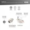 Keystone modulis DIGITUS CAT 6A ekranuotas su išmaniuoju kabelių tvarkikliu, plokščias RJ-45, 14,5×34,5×21 mm — 12 vnt.