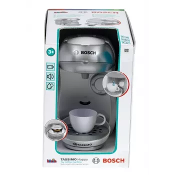 Kavos aparatas KLEIN Bosch Tassimo 9231 – žaislinis kavos aparatas, sidabrinis, vaikų vaidmenų žaidimui