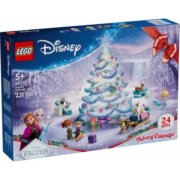Konstruktorius LEGO Disney Frozen Advento kalendorius 2025 rinkinys 43273 — 231 detalė, 4 minifigūrėlės, amžius 5+