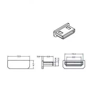 Lizdo apsauginis dangtelis HDMI mini-C DeLOCK 64028