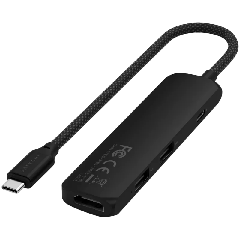 Satechi ST-P4SK sąsajos šakotuvas USB Type-C 10000 Mbit/s Juoda