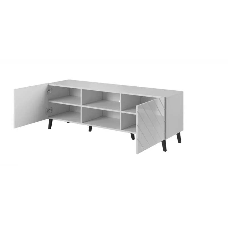 RTV spintelė ABETO 150x42x52 baltas/baltas blizgus