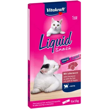 Kačių skanėstas Vitakraft VITAKRAFT Liquid Snack pasta vištiena 6 x 15 g