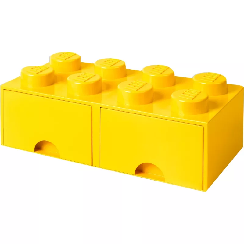 LEGO Drawer Brick 8 — geltonas (modelis 40061732) laikymo stalčius kaladėlėms ir smulkioms dalims