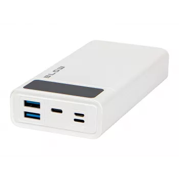 Nešiojamoji išorinė baterija BLOW PB20E 20000mAh QC+PD 20W su USB-C, 2×USB-A, Lightning įvestimi, polimerine baterija