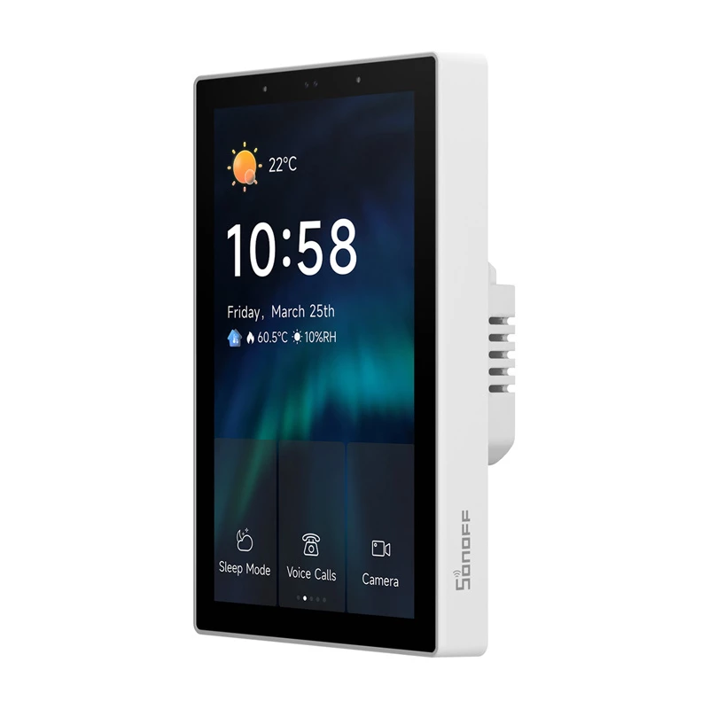 Išmanusis valdymo pultelis Sonoff NSPanel Pro — Wi‑Fi, Bluetooth, Zigbee, montuojamas prie sienos išmaniųjų namų sąsaja