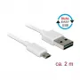 USB laidas DeLOCK 84808 USB 2.0 2 m USB A Micro-USB B Baltas