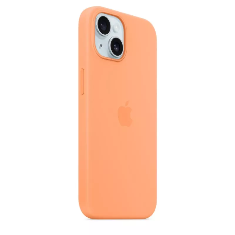 Apple iPhone 15 Silicone Case with MagSafe - Oranžinė Sorbet