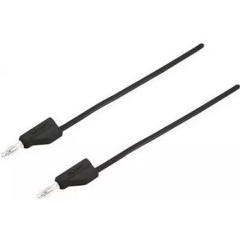 VOLTCRAFT Testinis laidas [Kištukas 4 mm - Kištukas 4 mm] 1,5 m Juodas MSB-300 (MSB-300-1.5-SW)