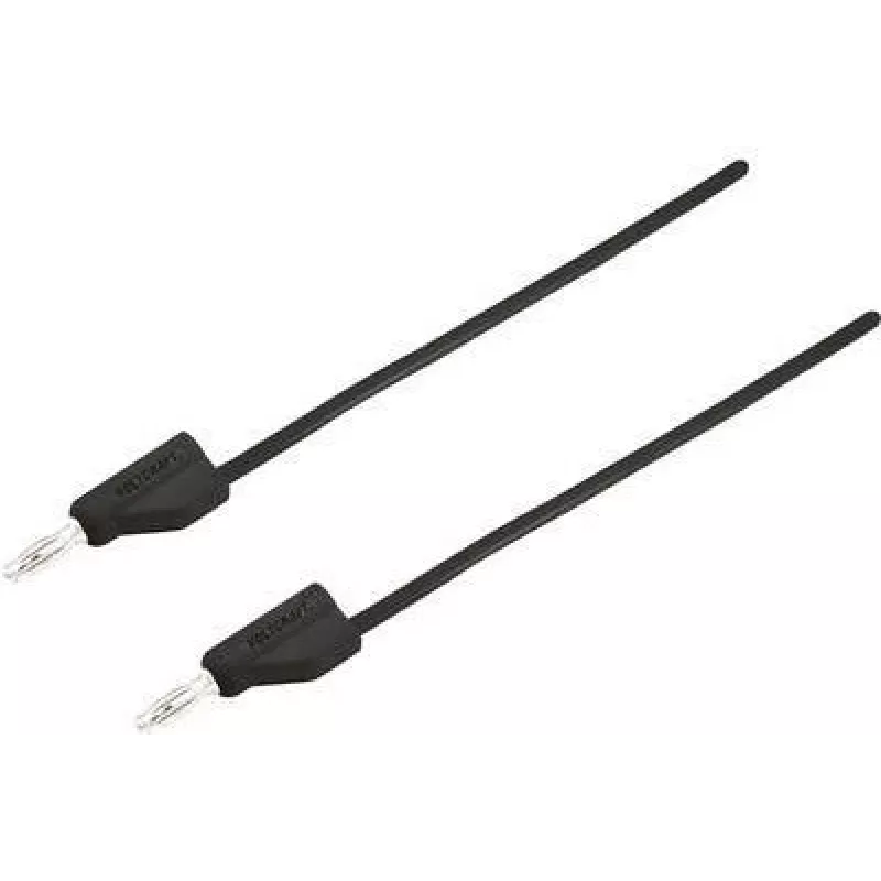 VOLTCRAFT Testinis laidas [Kištukas 4 mm - Kištukas 4 mm] 1,5 m Juodas MSB-300 (MSB-300-1.5-SW)