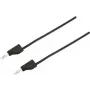 VOLTCRAFT Testinis laidas [Kištukas 4 mm - Kištukas 4 mm] 1,5 m Juodas MSB-300 (MSB-300-1.5-SW)