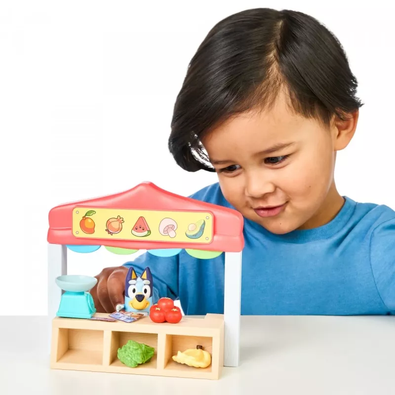 Žaislų figūrėlių rinkinys TMTOYS Mini Bluey Grocery store BLU17555 – mini personažų rinkinys