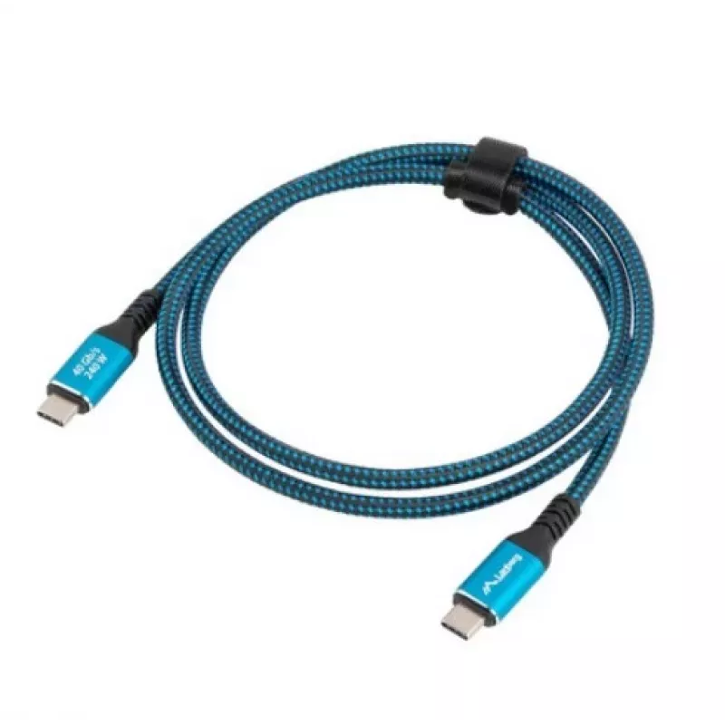 USB-C į USB-C kabelis LANBERG CA-CMCM-45CU-0020-BK, 240W PD, 8K@60Hz, 2,0 m
