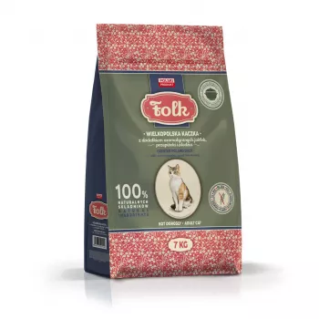 FOLK Greater poland stiliaus antis su obuoliais, putpelėmis ir silke – sausas kačių maistas – 7 kg
