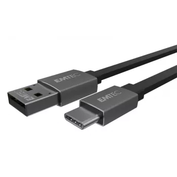 USB laidas Emtec T700C 1,2 m USB A į USB C juodas