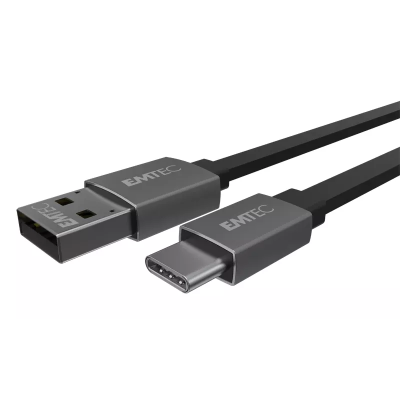 USB laidas Emtec T700C 1,2 m USB A į USB C juodas