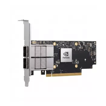 Tinklo adapteris NVIDIA ConnectX-7 Internal Fiber PCIe 200000 Mbit/s, juoda/pilka