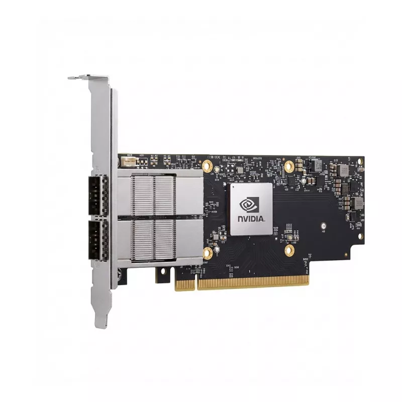 Tinklo adapteris NVIDIA ConnectX-7 Internal Fiber PCIe 200000 Mbit/s, juoda/pilka