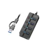 USB3.2 Gen1 HUB, 4xUSB-A su atskirais jungikliais