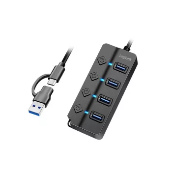 USB3.2 Gen1 HUB, 4xUSB-A su atskirais jungikliais