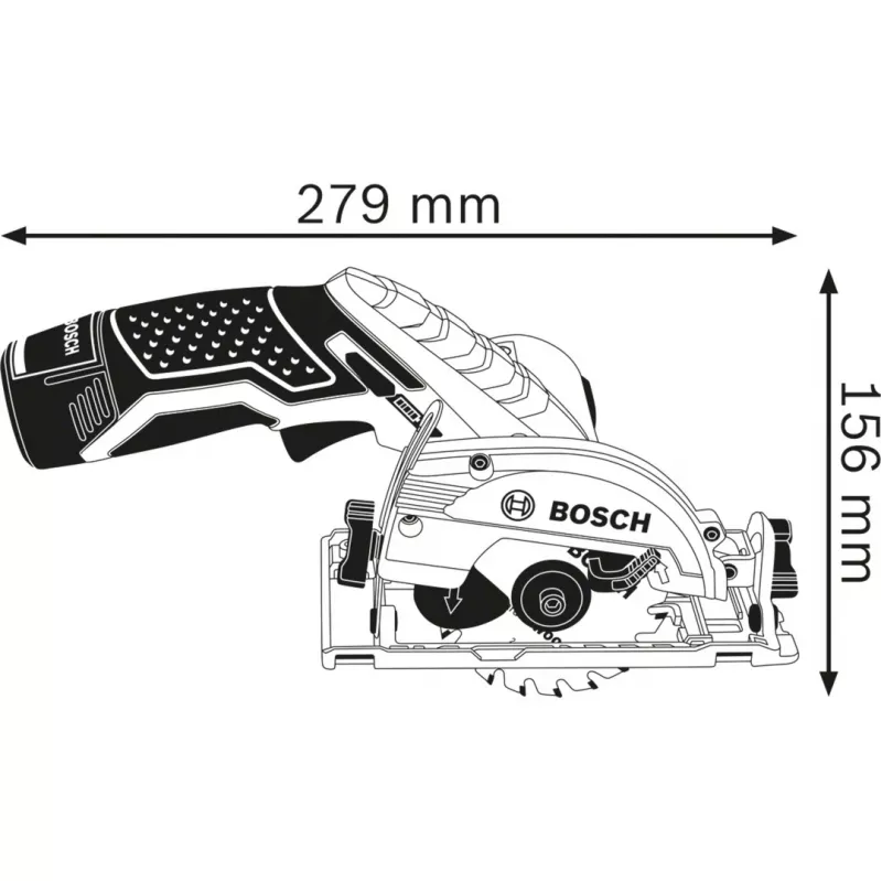 Belaidis rankinis diskinis pjūklas GKS 12V-26 Professional, 12 V (mėlyna/juoda, 2 ličio jonų baterijos 3,0 Ah, L-BOXX dėžėje)