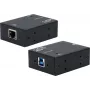 Tinklo medijos keitiklis Exsys USB 3.2 Gen 1 B į 1 Gigabit Ethernet EX-13021HMV su DIN bėgelio tvirtinimo rinkiniu