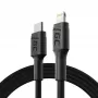 Lightning į USB-C laidą Green Cell KABGC07, 1 m, juodas, Lightning (kištukas) į USB-C (kištukas), 480 Mbps