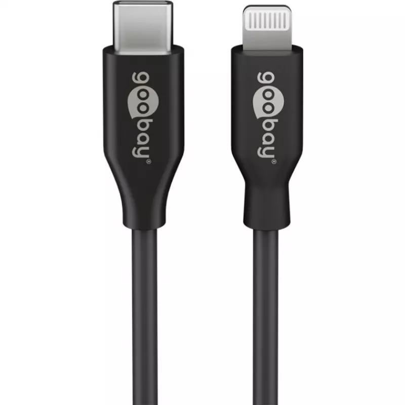 Įkrovimo ir sinchronizavimo kabelis Goobay Lightning į USB-C 0,5 m
