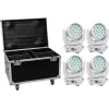LED šviestuvų rinkinys EUROLITE TMH-X4 White – 4 šviestuvai su transportavimo dėže ir ratukais