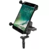 RAM Mounts X-Grip didelis telefono laikiklis su motociklo šakės stiebo baze