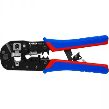 Knipex 97 51 13 kabelių užspaudiklis Užspaudimo įrankis Juoda, Mėlyna, Raudona