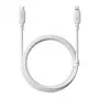 USB Type-C į Lightning įkrovimo laidas Baseus Silky Series 20W 2m Mėnulio Baltas